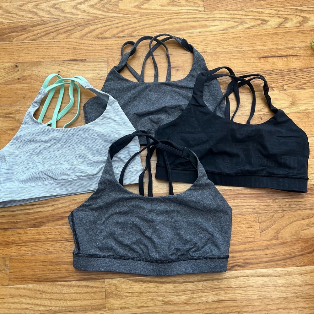 Lot of 4 Lululemon Energy Bras